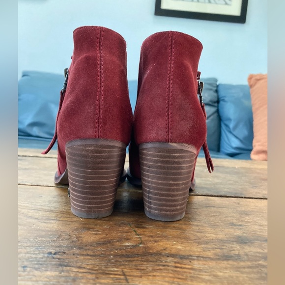 Sam Edelman Booties, size 7.5. Red/rust suede. - Picture 7 of 7